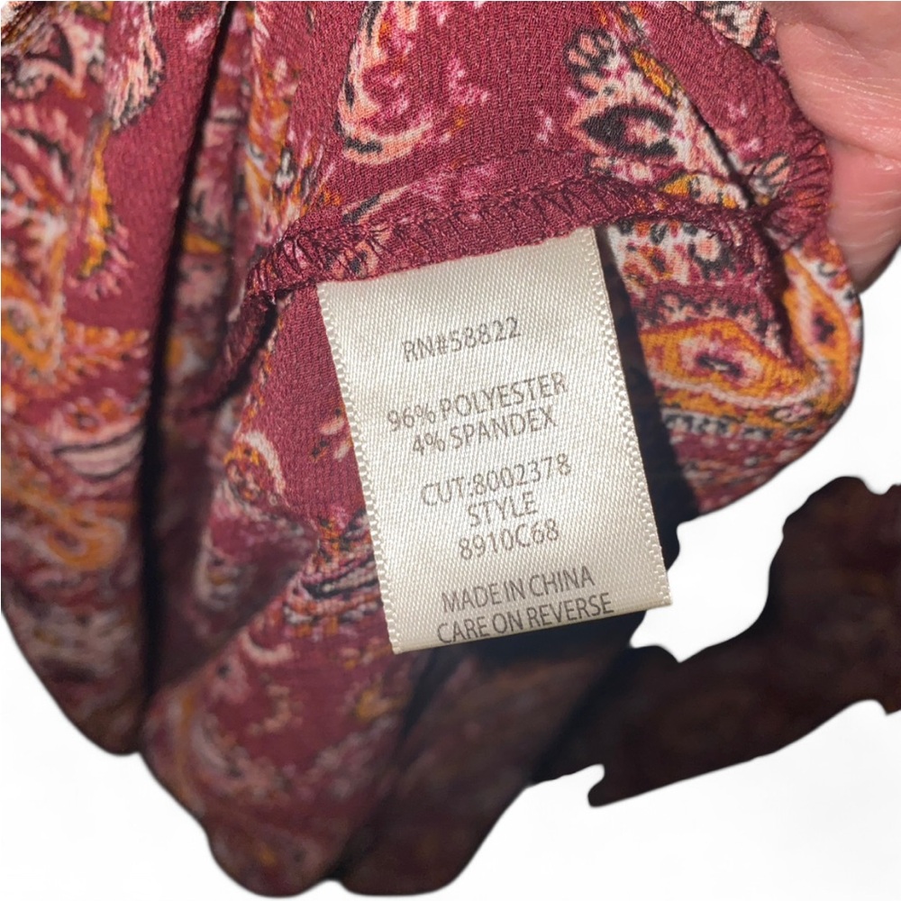 Max Studio Red and Orange Paisley Maxi Dress - Picture 7 of 7